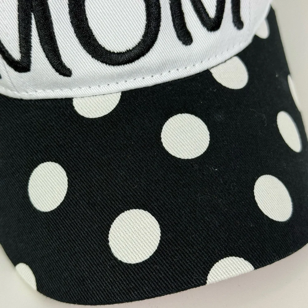 NWT Disney MOM Black & White Ear Minnie Mouse Hat Baseball Cap for Women - Picture 6 of 9